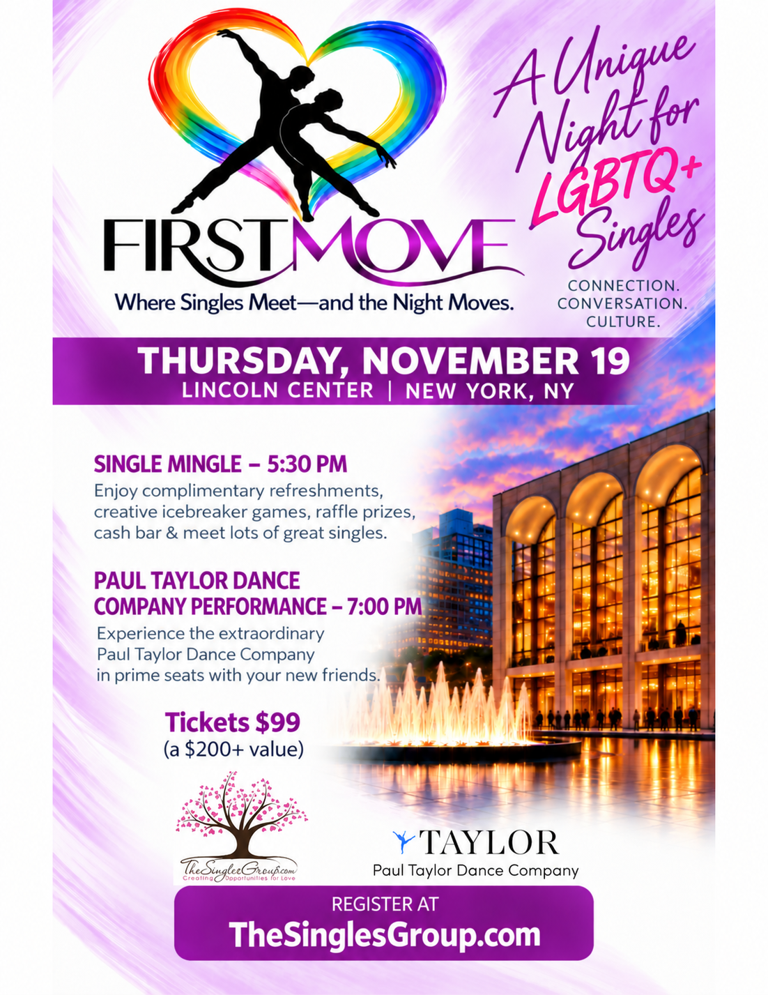 LGBTQ+ Singles Night Meets Paul Taylor Dance Company