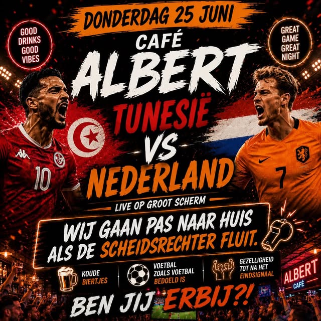 wedstrijd Tunesië Nederland