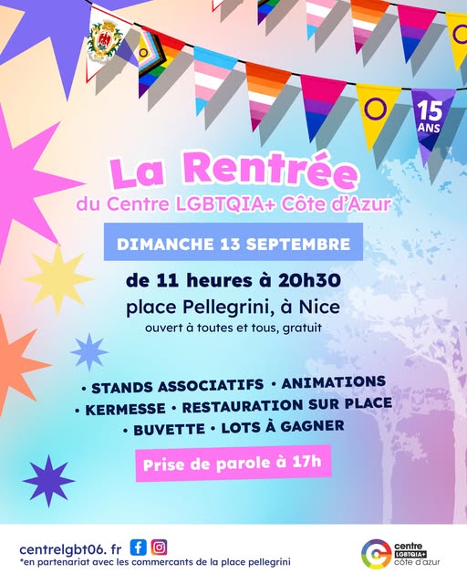 LA RENTRÉE DU CENTRE LGBTQIA+ CÔTE D’AZUR !