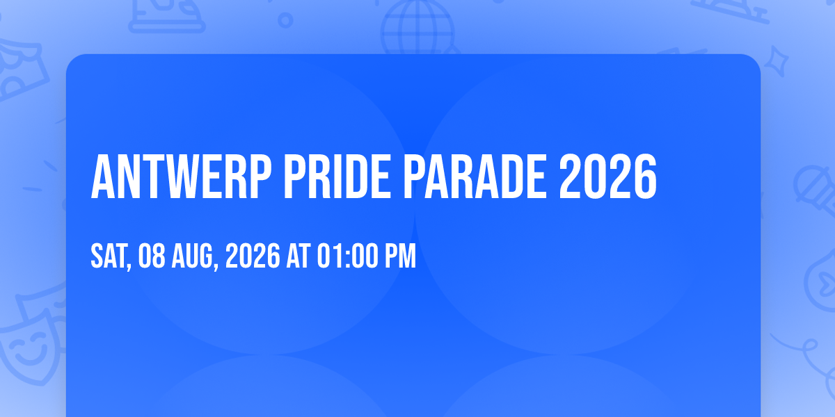 Antwerp Pride Parade 2026
