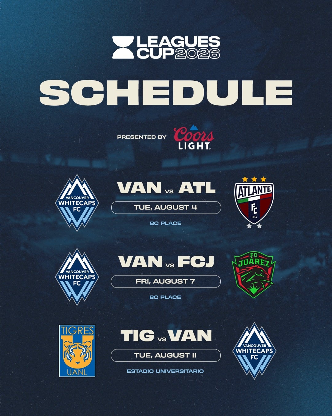 Leagues Cup - Vancouver Whitecaps FC vs. AFC