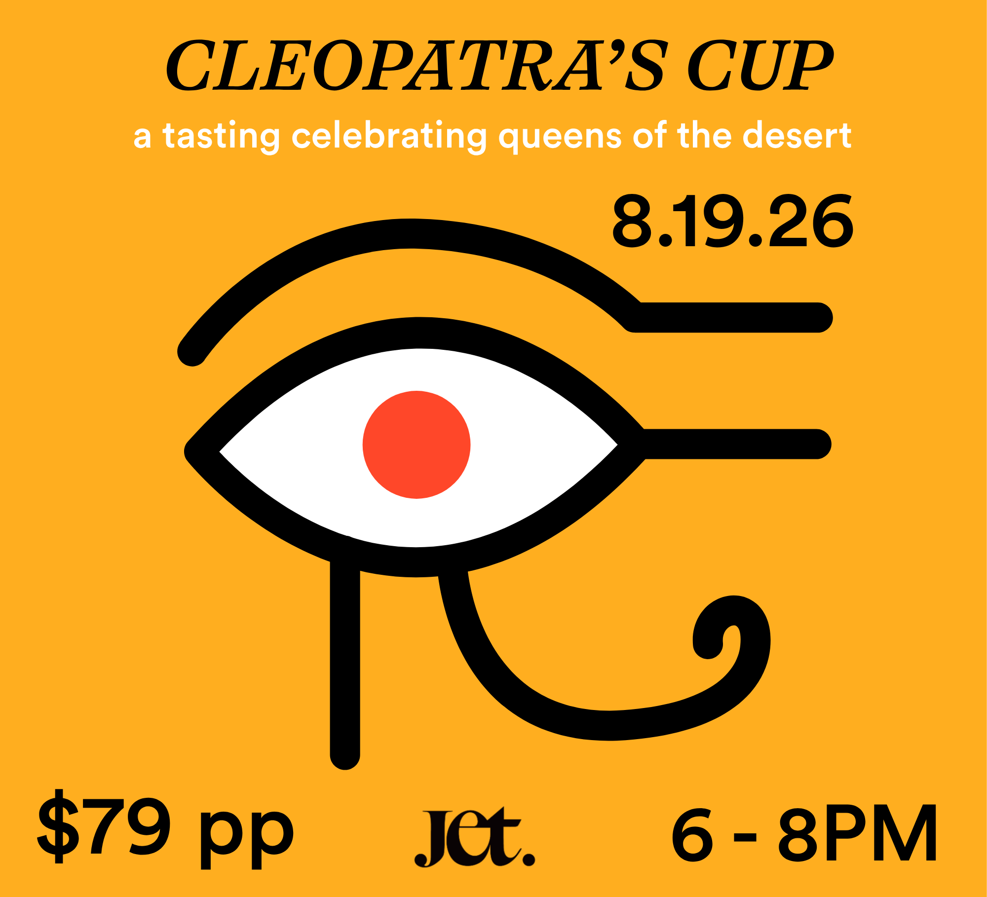 Cleopatra’s Cup - A Tasting Celebrating Queens Of the Desert