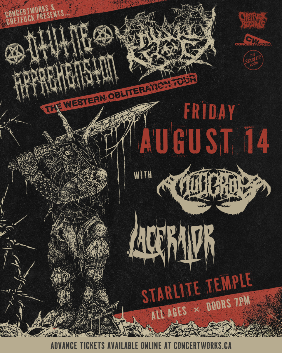 Divine Apprehension & Caustic Fog 'The Western Obliteration Tour' with MUDCRAB & LACERATOR