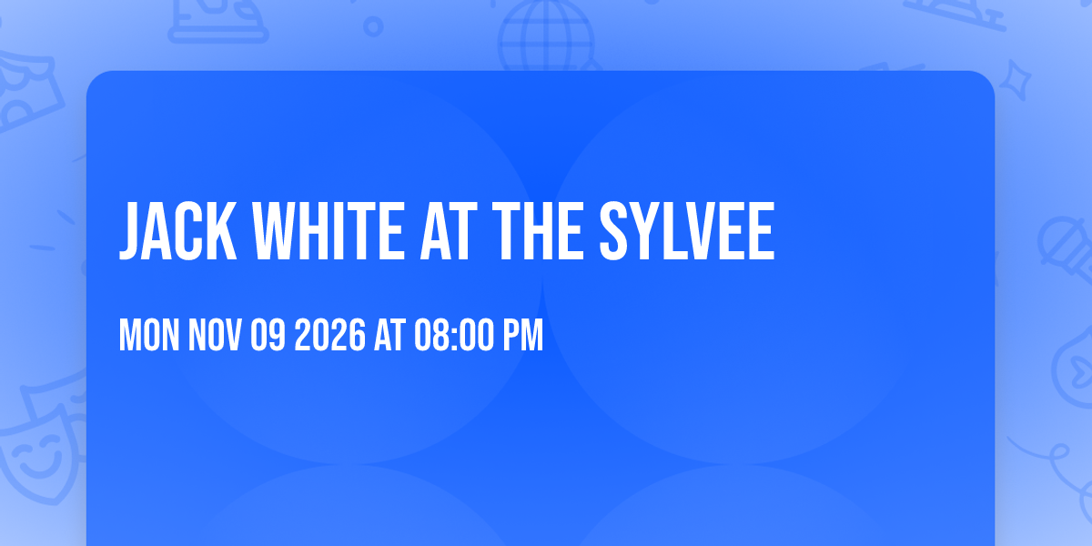 Jack White at The Sylvee