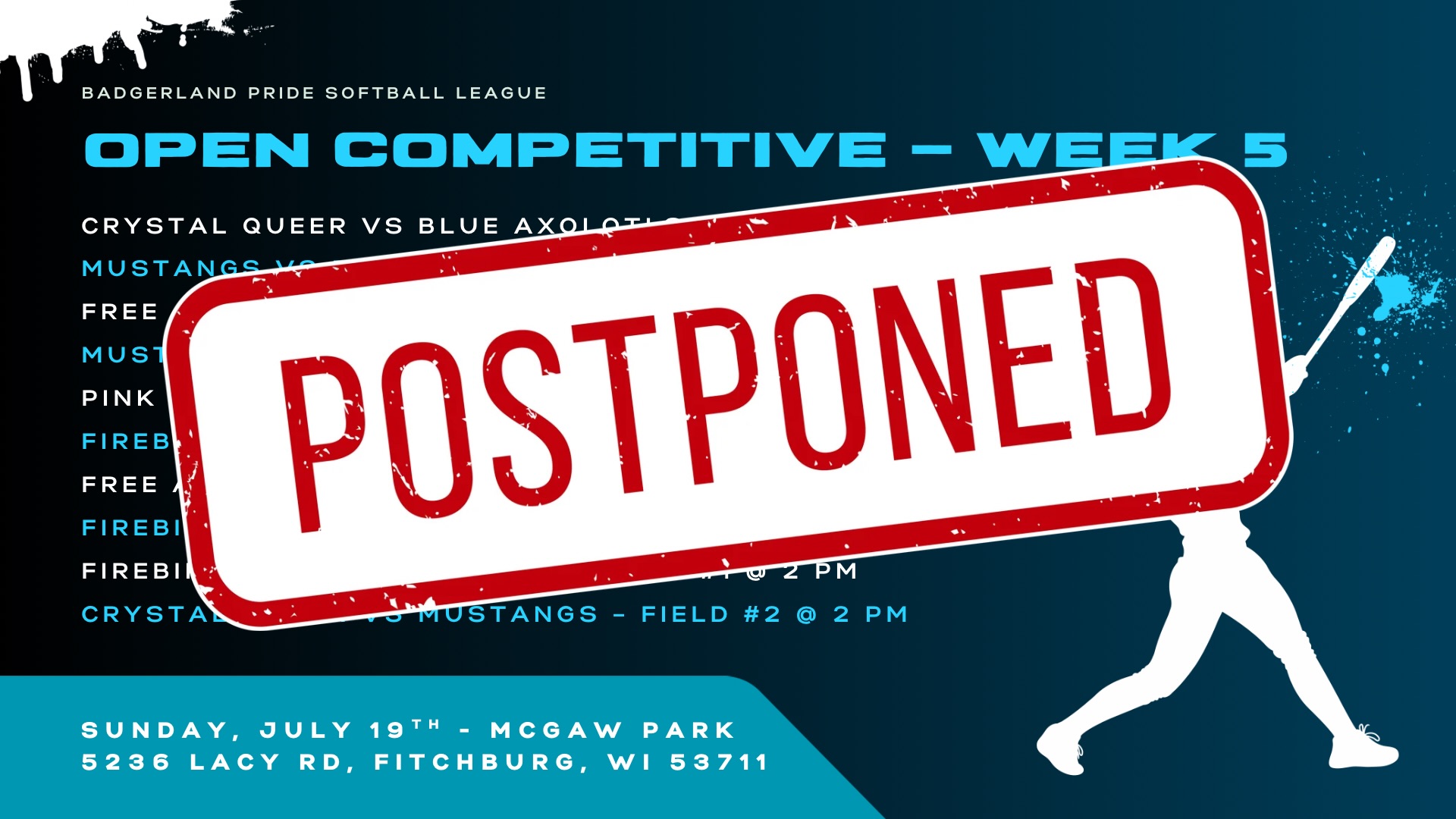 Open Competitive - Week 5 Softball Games
