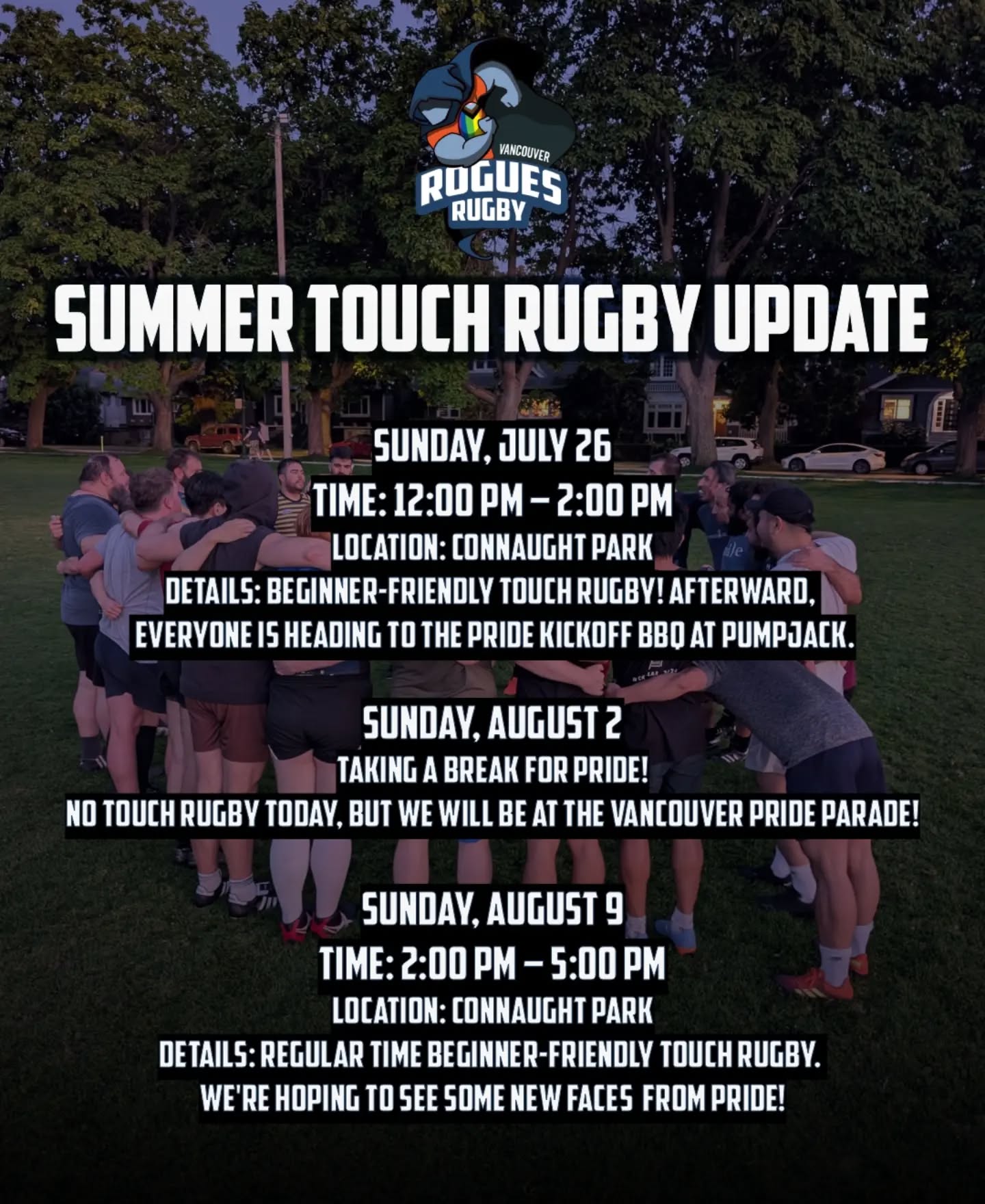 Beginner-friendly touch rugby