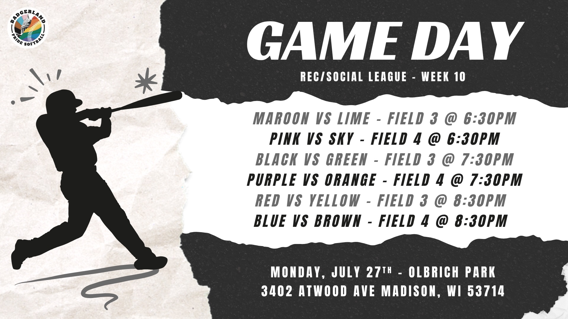 Rec league week 10 - Red vs Yellow