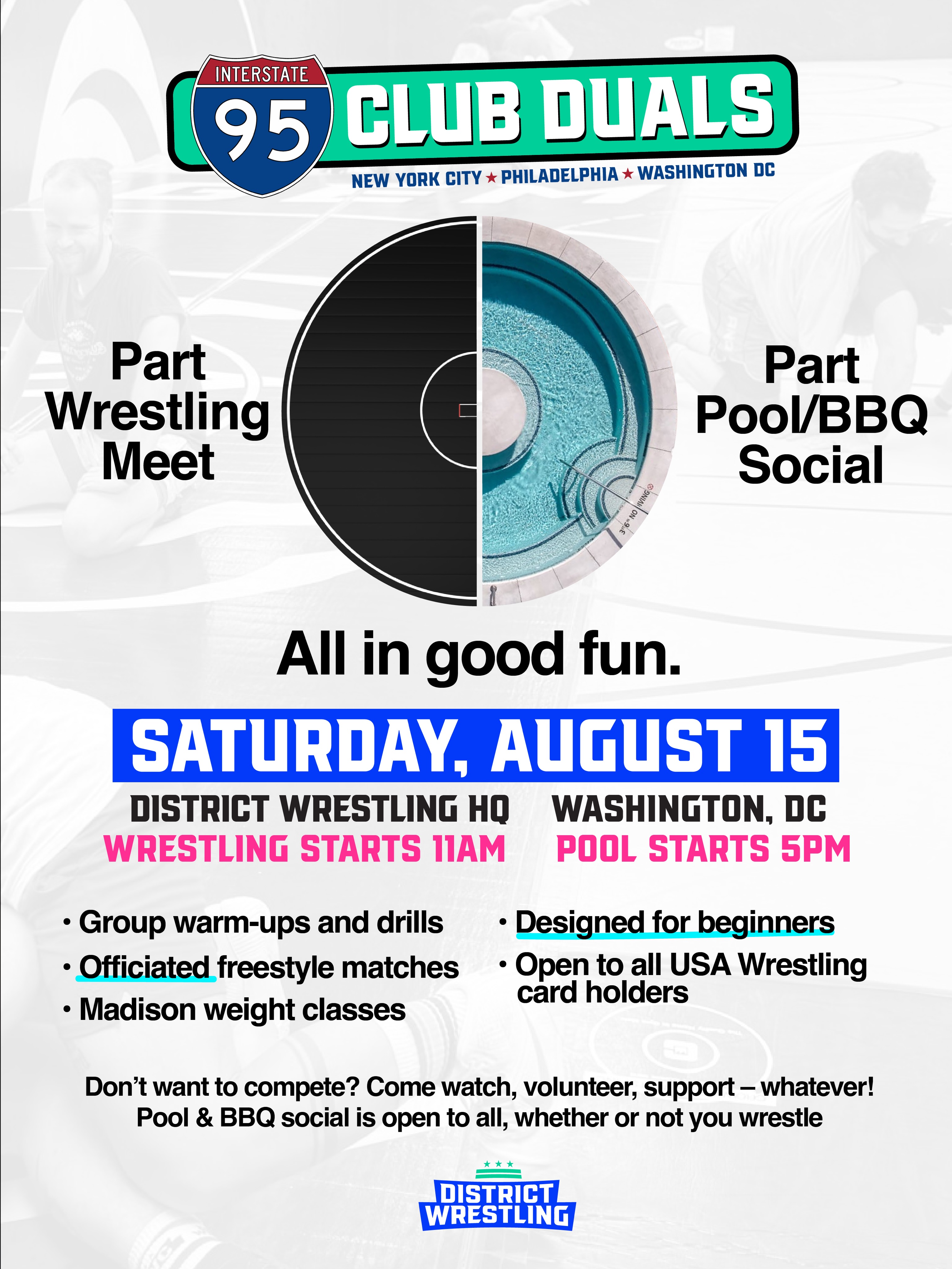 Part Wrestling Meet & Part Pool/BBQ Social