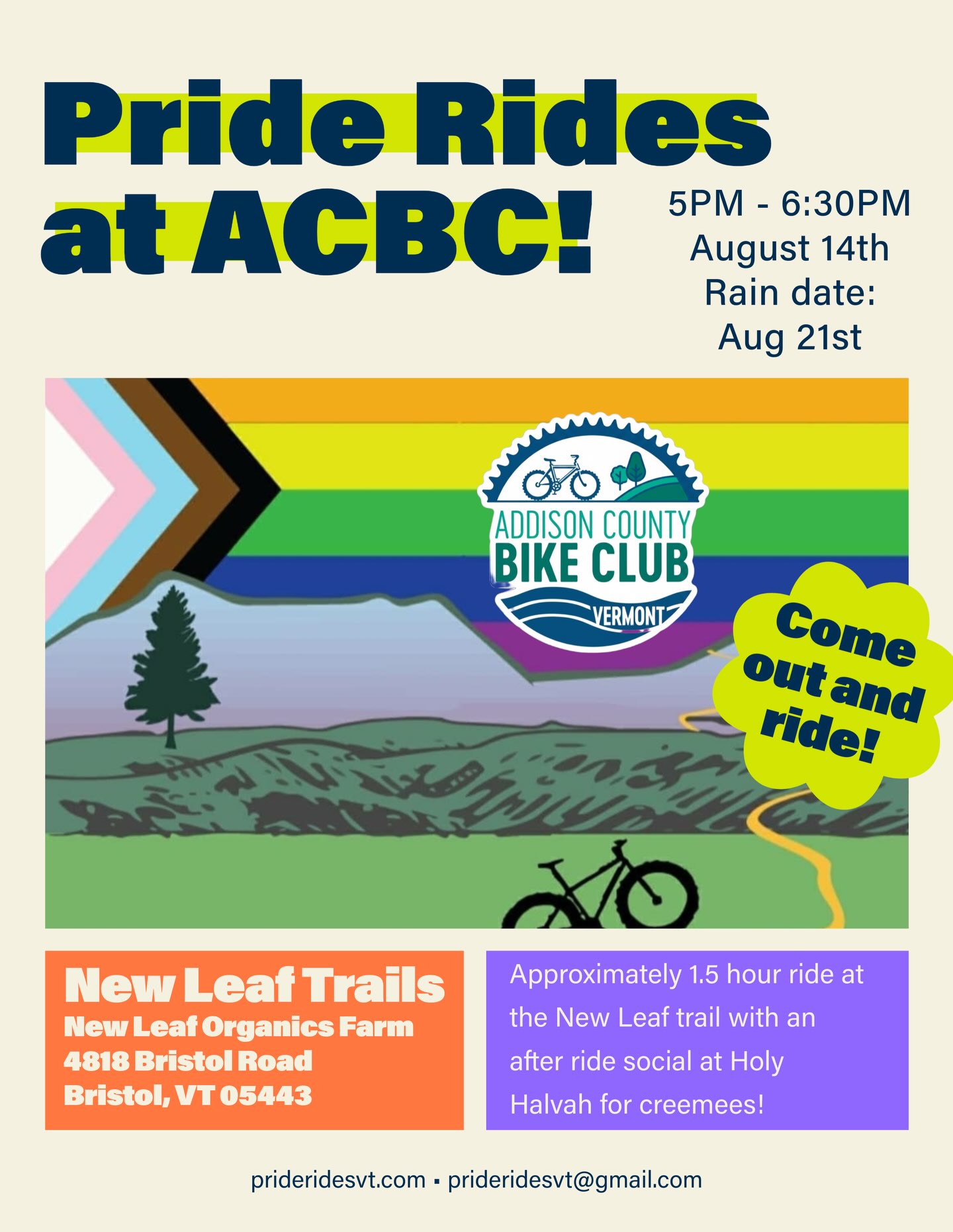 Pride Rides at ACBC! (Rain Date)