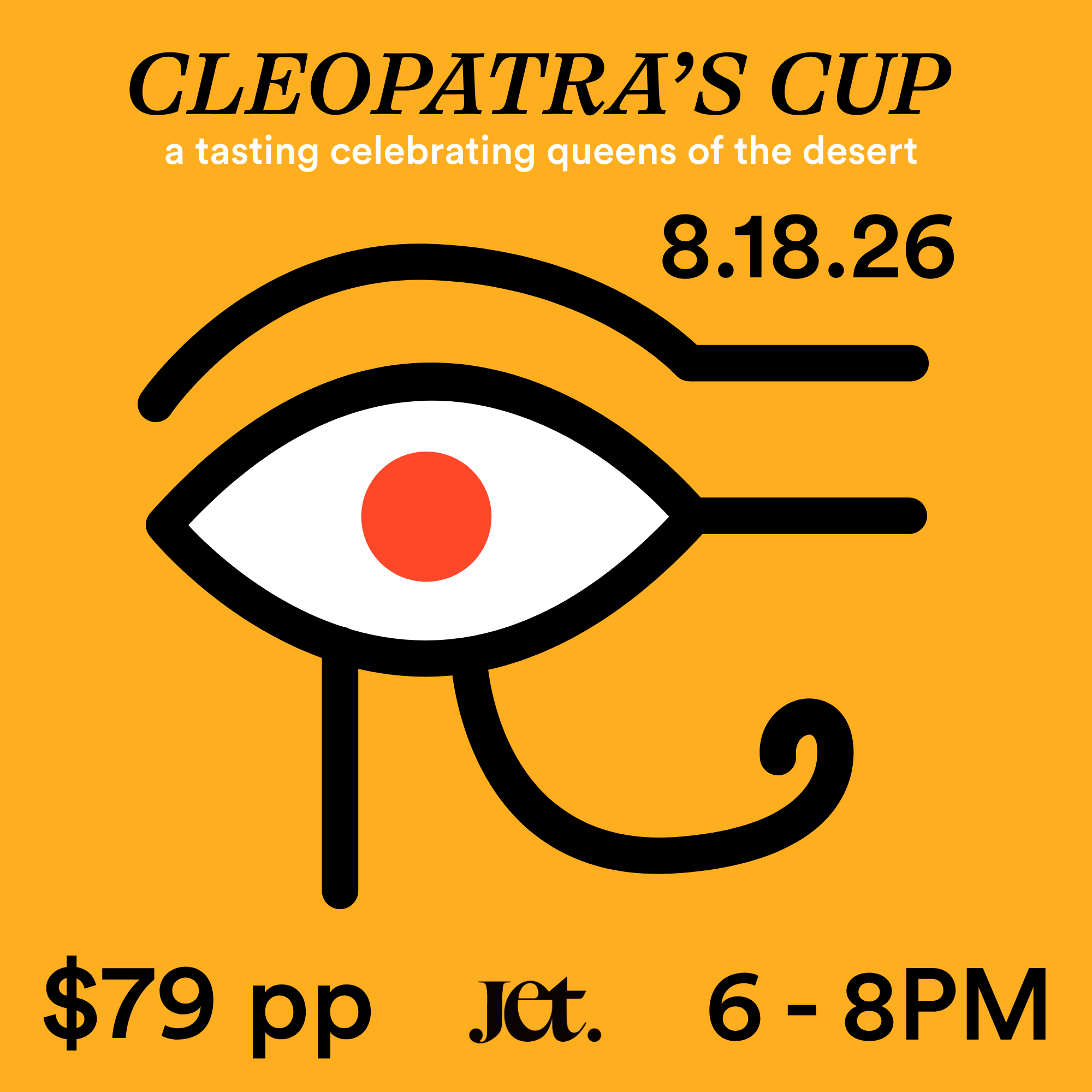 Cleopatra’s Cup - A Tasting Celebrating Queens Of the Desert