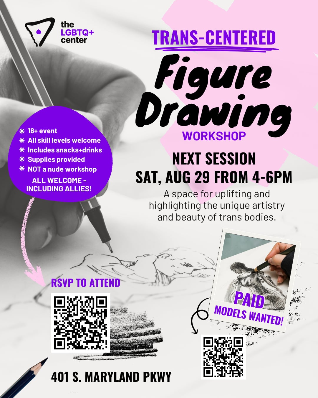 Trans-Centered Figure Drawing Workshop