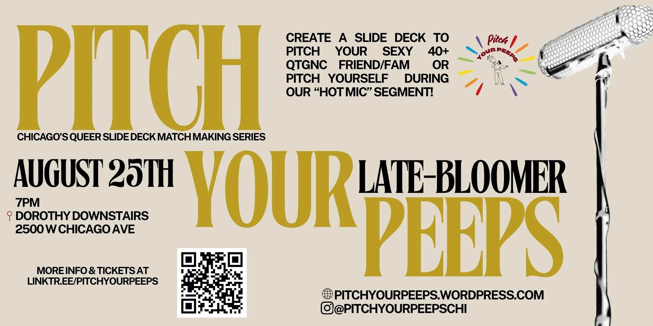 PITCH YOUR PEEPS: Chicago’s Queer Slide Deck Match Making Series