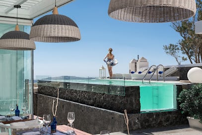Yemek ve şarap in Santorini